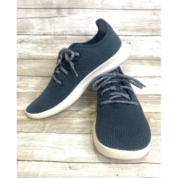 Allbirds Men's Tree Runners Sneakers M9 Blue Mesh Knit Comfort Athletic - Picture 1 of 9